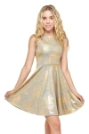 Un Deux Trois Kids'  Textured Metallic Cap Sleeve Dress In Gray