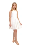 Un Deux Trois Kids'  Textured Racerback Dress In White