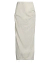 Un-namable Woman Maxi Skirt Beige Size 10 Recycled Linen, Recycled Cotton, Viscose, Silk