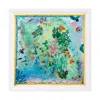 Un Poco Aloha Hawaii White Framed Silk In White