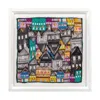 Un Poco Alsace Houses Framed Silk Art