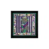 Un Poco British Shorthair Cat Framed Silk Scarf In Multi