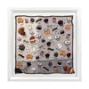 Un Poco Brown Silk Art Print French Desserts In Brown