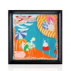 Un Poco Framed Silk Art Amalfi Coast Black In Black