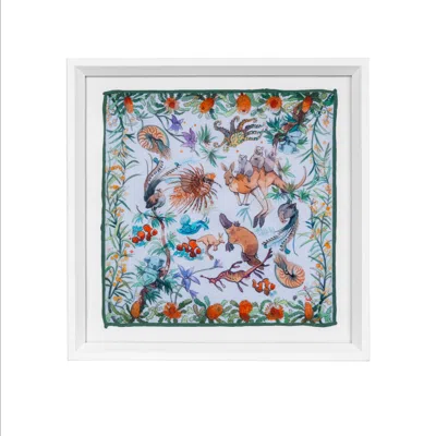 Un Poco Framed Silk Art Australian Biodivercity