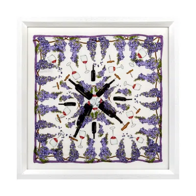 Un Poco Framed Silk Art Bordeaux Wines France