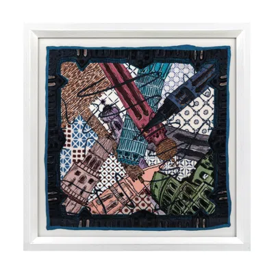 Un Poco Framed Silk Art Collesseum Italy