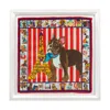 Un Poco French Bulldog White Framed Scarf