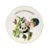Un Poco L'appetito Vien Mangiand Gold Decal Porcelain Plate