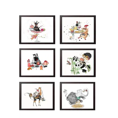 Un Poco Mamma Mia Printed Wood-look Wall Art Set