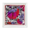 Un Poco Pink / Purple Framed Silk Art Moulen Rouge In Pink/purple