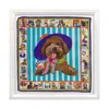 Un Poco Poodle Love Framed Silk Art
