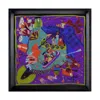 Un Poco Venice Carnival Black Framed Silk In Black