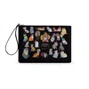 Un Poco Women's Black Cats Love Pouch Bag