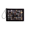 Un Poco Women's Black Pouch Bag Wuff Wuff Dog In Black