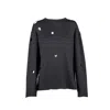 Una Berzina Women's Black Grunge-style Sweatshirt With Holes In Black
