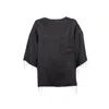 Una Berzina Women's Black Linen Oversized T-shirt In Black
