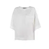 Una Berzina Women's Off-white Oversized Linen T-shirt In White