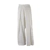 Una Berzina Women's White Linen Wide-leg Trousers In White