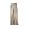 Una Berzina Women's White / Neutrals Ivory Wide-leg Trousers With Asymmetrical Closure In Neutral