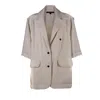 Una Berzina Women's White / Neutrals Oversized Ivory Jacket In Neutral