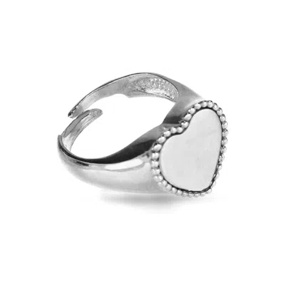 Unaloe Adjustable Sterling Silver Heart Ring – Elegant, Timeless Jewelry, Perfect Gift For Women