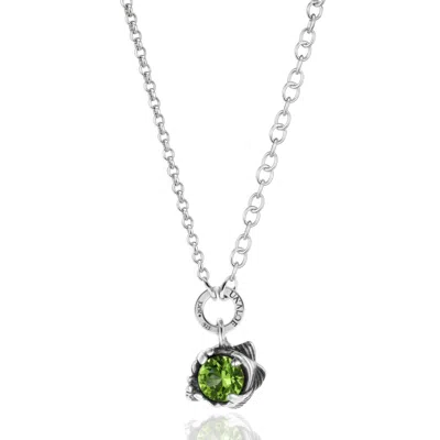 Unaloe Coleus Circulus Necklace Silver With Pea Zirconia - Elegant Women's Jewelry