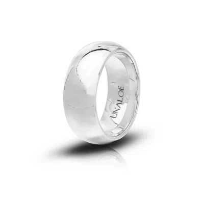 Unaloe Domed Sterling Silver Band For Women's Pure And Refined