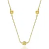 Unaloe Gold Plated Long Necklace With Sculpted Roses – Sterling Silver Jewelry For Women In Gold