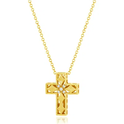 Unaloe Gold Vermeil Cross Pendant Necklace – Women's Faith Jewelry Gift