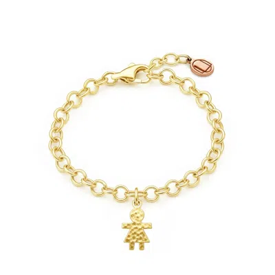 Unaloe Gold Vermeil Little Girl Bracelet For Women – Charm Chain Jewelry