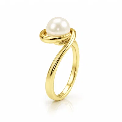 Unaloe Gold / White Pearl Elegance Ring – Gold Plated  Women's Jewelry