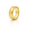 Unaloe Hammered Domed Silver Band For Women With Gold Plating  – Timeless And Stylish In Gold