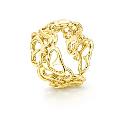 Unaloe Intertwined Hearts Ring In Gold-plated – Women's Jewelry