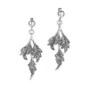 Unaloe L' Avana Sterling Silver Leaf Drop Earrings – Earrings For Women – Jewelry For Women In Silver