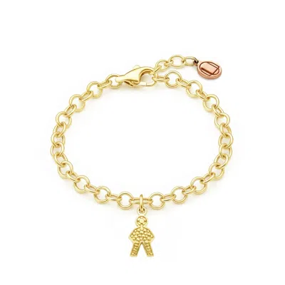 Unaloe Little Boy Star Charm Adjustable Bracelet In Gold Vermeil – Symbolic Jewelry For Women & Mothers