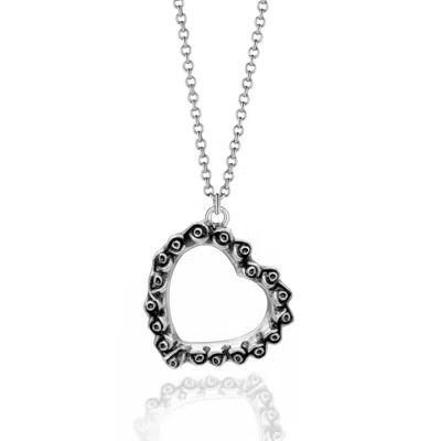 Unaloe Love Necklace In Sterling Silver – Romantic Artisanal Style – Jewellery For Women
