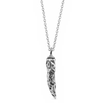Unaloe Men's Italian Chilli Pepper Necklace – Peperoncino Pendant In Sterling Silver