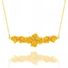 Unaloe Necklace Olimpic In Sterling Silver With Roses And Gold Plating – Handmade Italian Jewelry For Women In Gold
