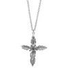 Unaloe Silver / Green Cross Amen Necklace In Sterling Silver With Natural Emerald - Elegant Jewelry For Wom In Multi