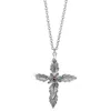 Unaloe Silver / Red Cross Amen Necklace Silver With Natural Ruby - Elegant Jewelry For Women In Multi