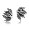 Unaloe Sterling Silver Leaf Stud Earrings – Shiny And Natural Design – Artisan Jewelry For Women –  J In Silver