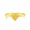 Unaloe Sterling Silver With Gold Plated Ball Ring – Minimal, Adjustable, Elegant -  Handmade Ring For In Gold