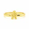 Unaloe Sterling Silver With Gold Plated Boy Ring – Tender, Adjustable, Meaningful -  Handmade Ring Fo In Gold