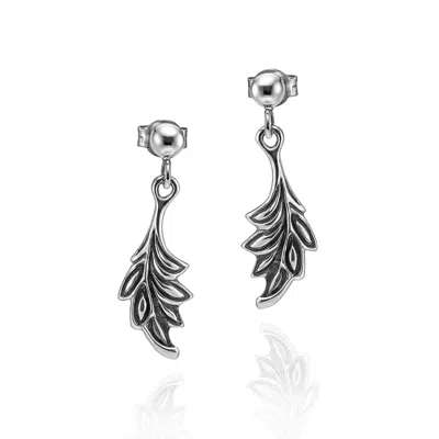 Unaloe Sud Sterling Silver Leaf Drop Earrings – Earrings For Women – Jewelry For Women