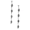 Unaloe Sway Sterling Silver Leaf Earrings - Long Dangle - Jewelry For Women In Silver