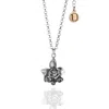 Unaloe Together Necklace In Sterling Silver – Elegant Jewelry With Sculpted Roses And Leaves, Romantic Gift In Silver