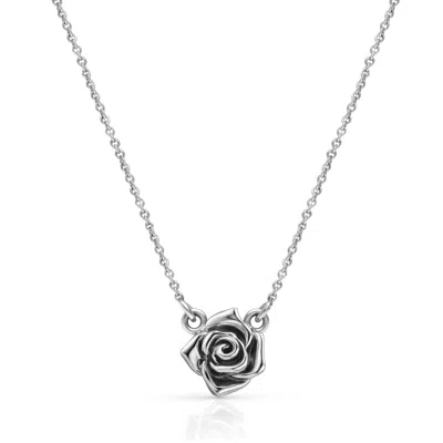 Unaloe Valencia Rose Necklace In Sterling Silver – Symbol Of Love And Beauty – Jewellery For Women
