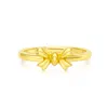 Unaloe Women's Adjustable Bow Ring In Sterling Silver With Gold Plated  -  Symbol Of Grace And Emotio In Gold