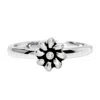 Unaloe Women's Adjustable Flower Ring In Sterling Silver